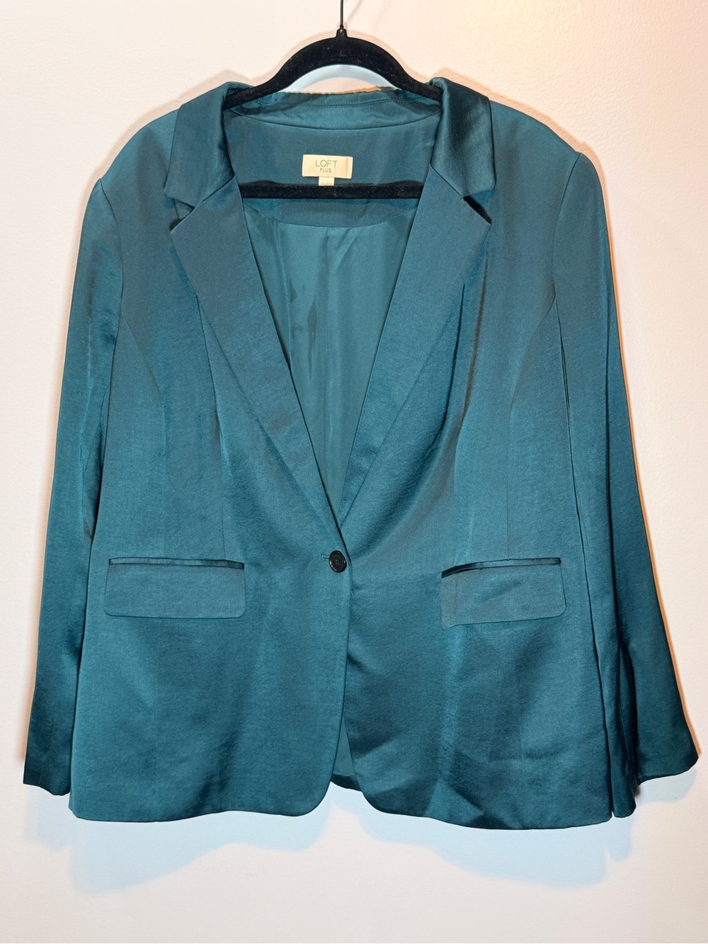 LOFT Teal Single-Button Blazer